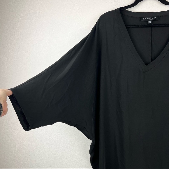 ELOQUII V Neck Dress with Dolman Sleeves, Black, Size 18/20, NWT! - Picture 4 of 10